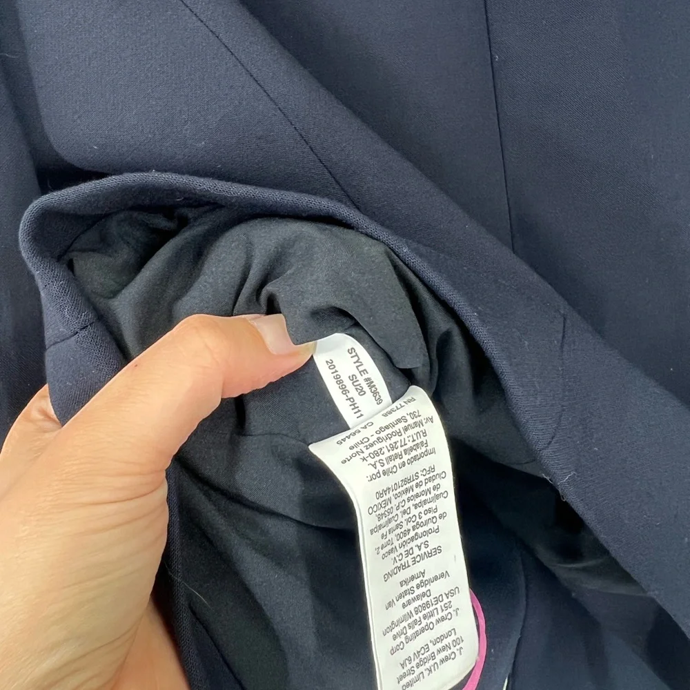 J. Crew Navy Two-Button Long Sleeve Blazer